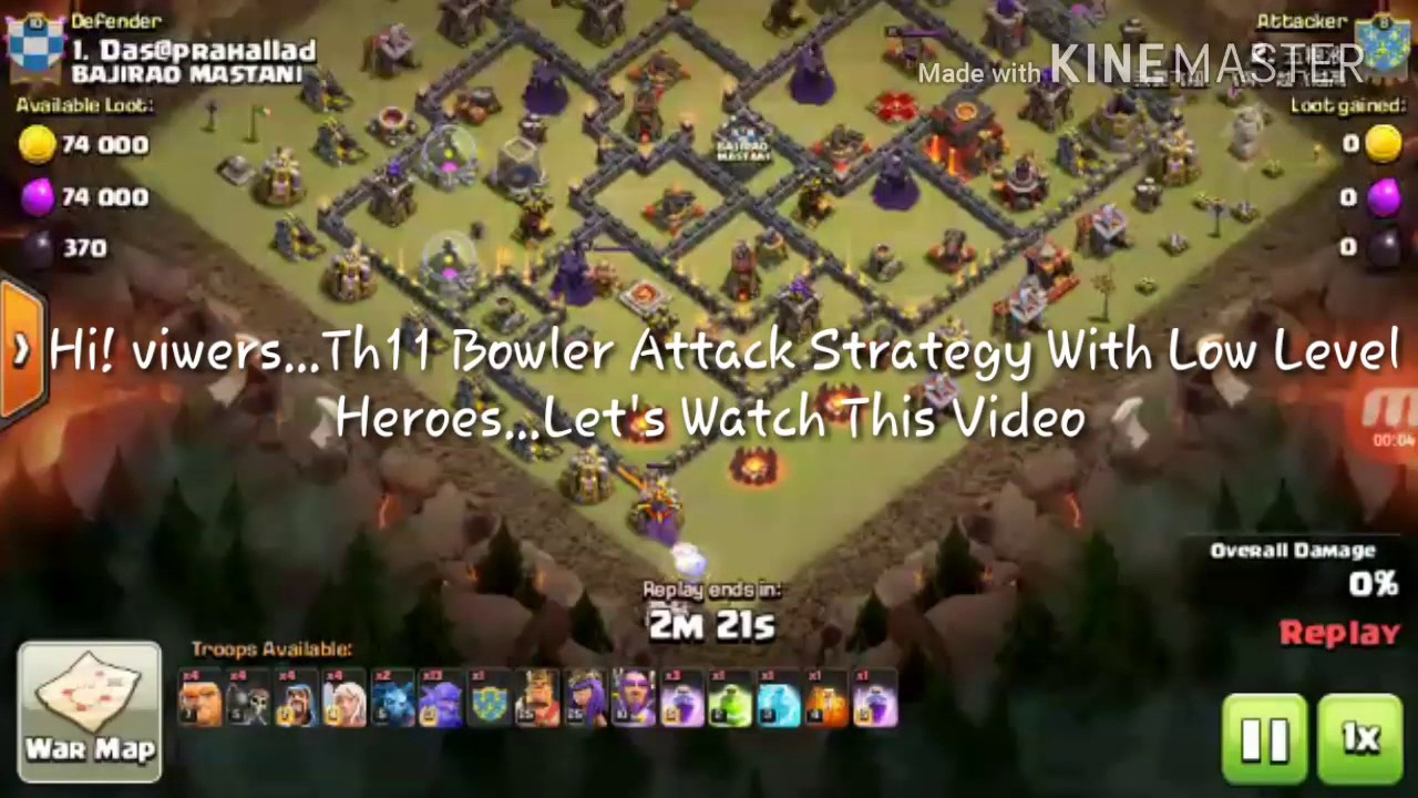 Th11 Bowler Attack Strategy With Low Level Heroes...Let's watch