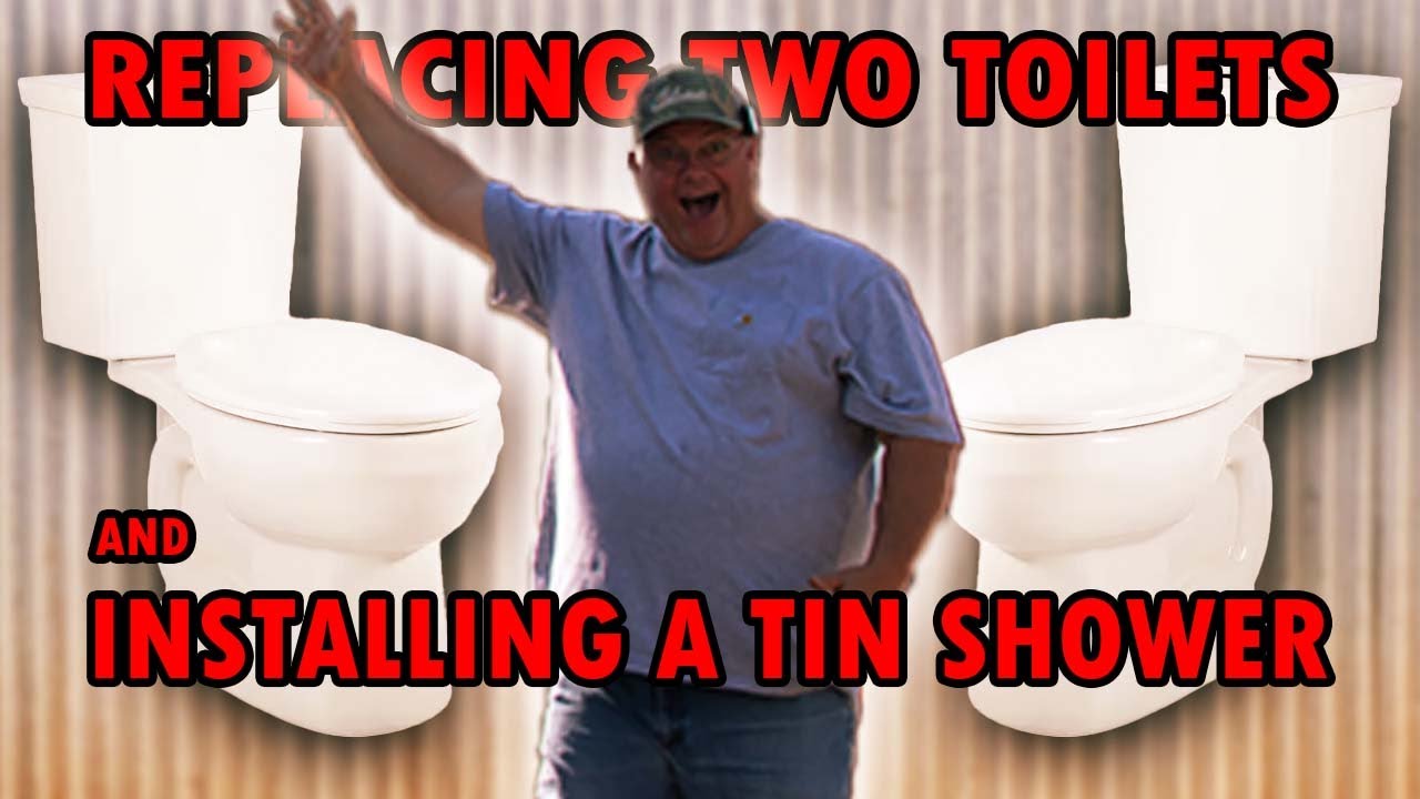 Installing A Tin Shower, Replacing Old Toilets And Water Damaged Ceiling Tiles!