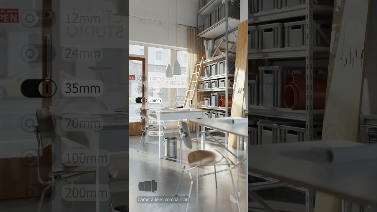 Camera Comparison in Visualisation: 12mm VS 200mm?! | Architectural Visualisation