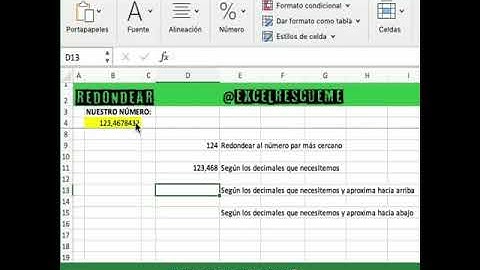 6. Función redondear en Excel