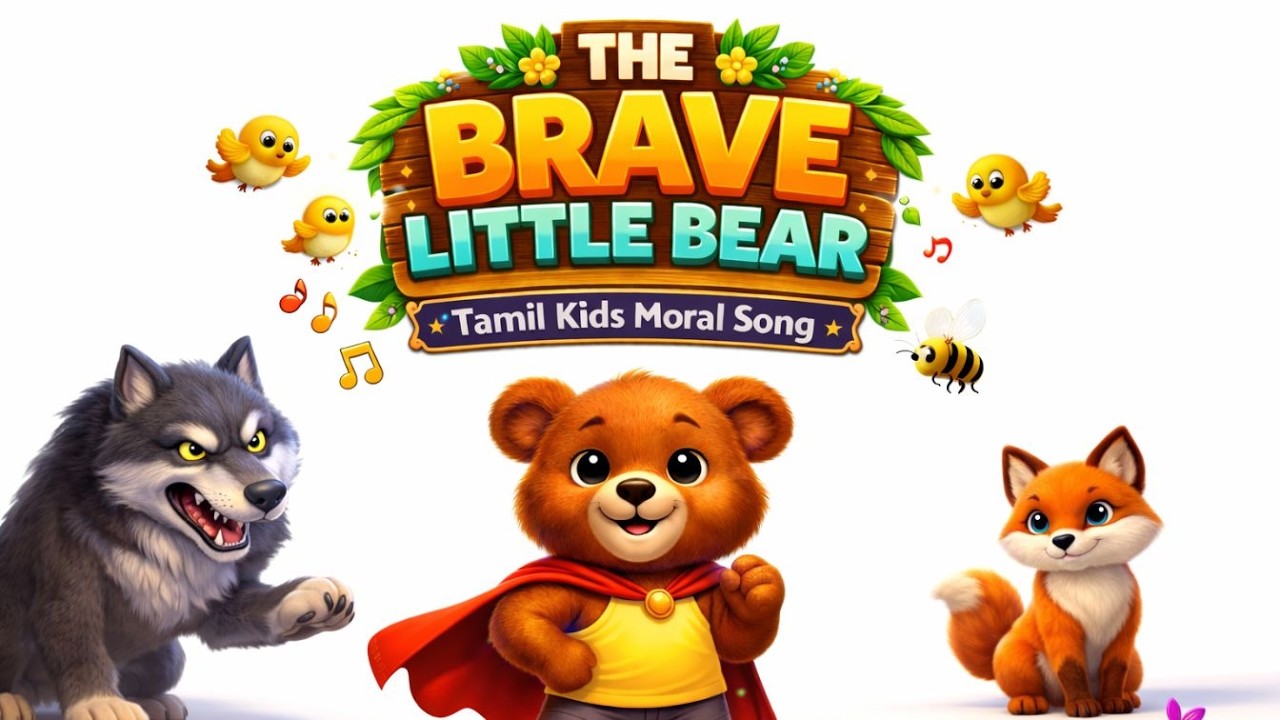 The Brave Little Bear | Tamil Kids Moral Song - YouTube