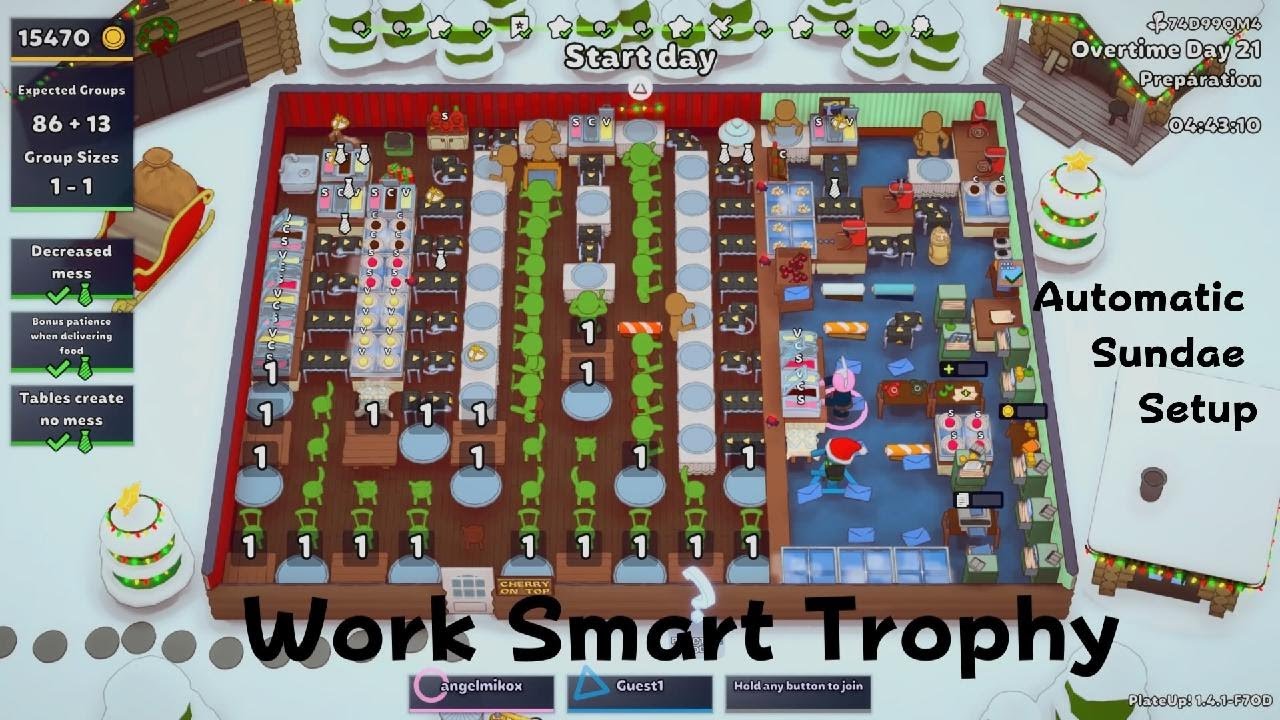 PlateUp! Automatic Buffet Sundae Setup,Overtime Day 20!!