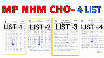 MP NHM CHO - 4 अलग अलग LIST जारी - LIST में अपना नाम देखो - POSTING ORDER - SHC JOIN करे जल्दी
