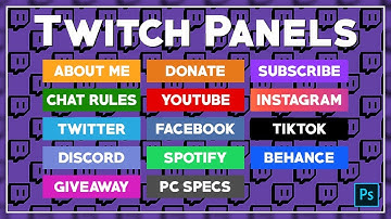 Clean Twitch Panels For New Streamers | Photoshop Template