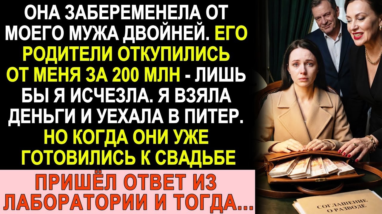 Любовница мужа ждала двойню. Мне заплатили 200 млн за молчание. А потом пришли анализы, которые...