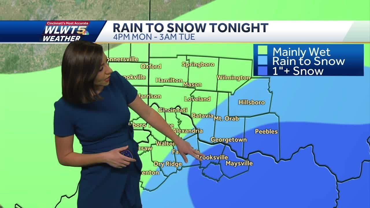 Rain and snow possible Monday - YouTube