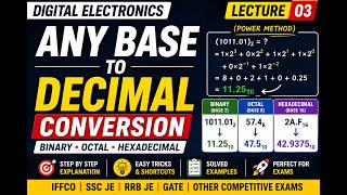 Binary, Octal & Hexadecimal to Decimal Conversion | Lecture 03