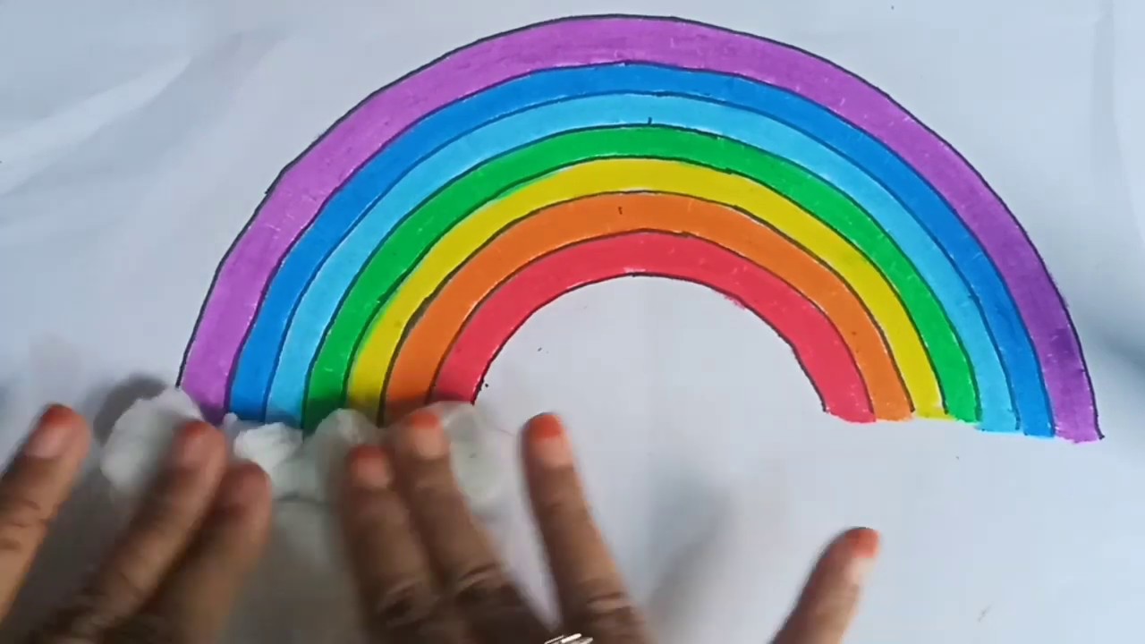 Радужные рисунки простые