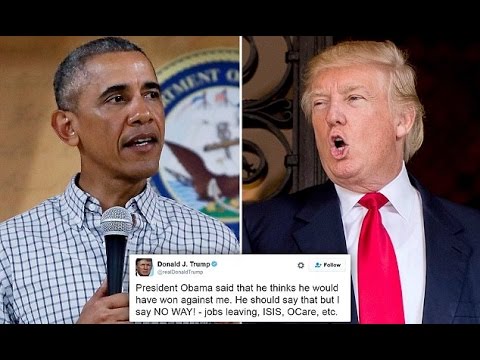 Trump mocks Obama for saying he could have beaten him if he were ...