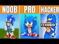 Minecraft pixel art «Sonic» (noob VS pro VS hacker) PART 3