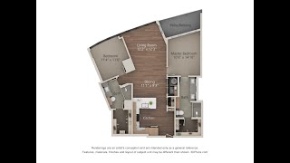 LVL29 Luxury Highrise- B2, 2 Bedroom Apartment Tour - 1130sf, High-rise views, 21st Floor