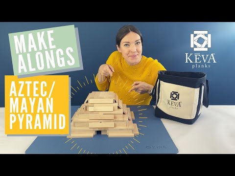 How to Build an Aztec Mayan Pyramid! // KEVA Planks Make Alongs // Chichen Itza Temple