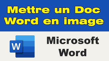 Comment enregistrer un document Word en image