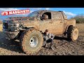 NEW RAM TRX On 4 Feet Tall Mud Boggers SHREDS EVERYTHING!!! *702HP THROWS MUD 100FT!*