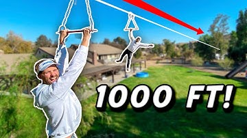Built 1000FT Zipline From Treehouse City!