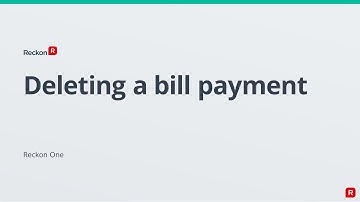 RECKON ONE - How do I delete the payment on a bill?