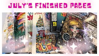 July’s Finished Coloring Pages | Lots of Fun Coloring Books #adultcoloringchannel #coloring