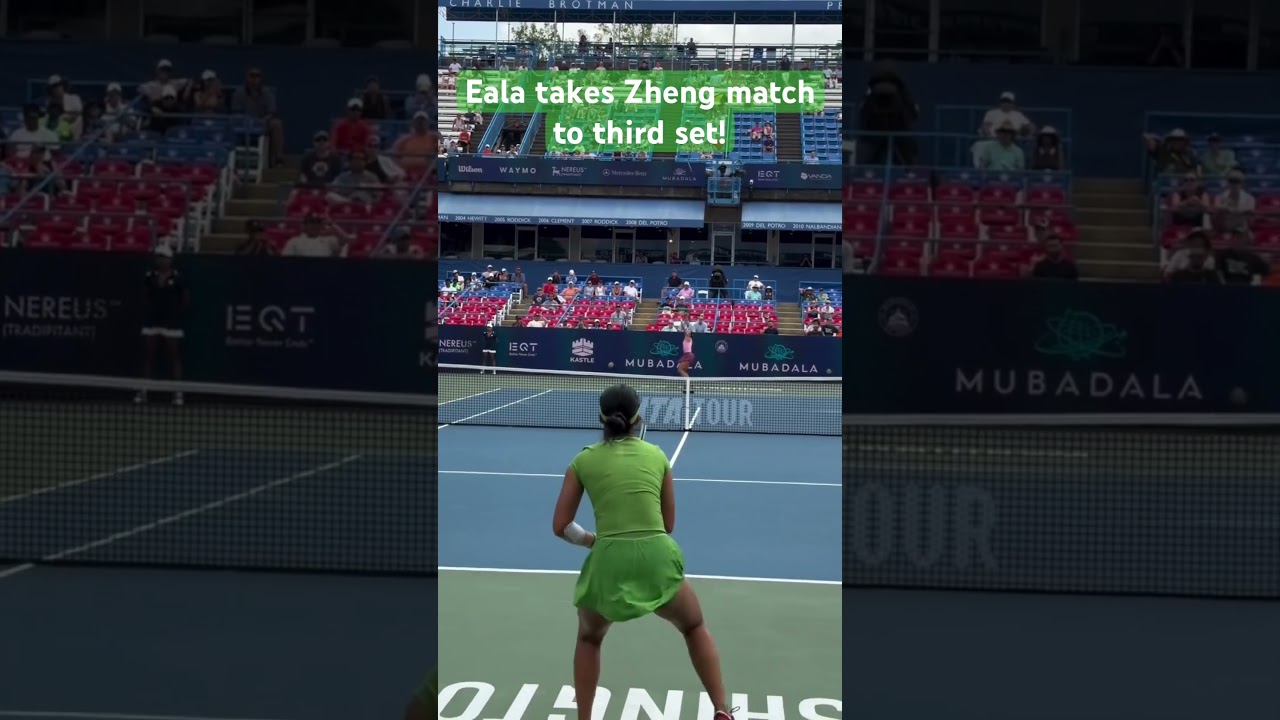Alex Eala wins 2nd set vs Qinwen Zheng in Washington Round 1 #wta #ealatennishighlights #tennis