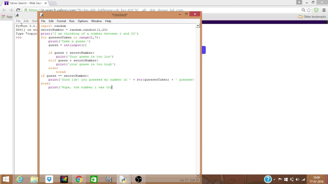 Code games under 10 minutes! Python tutorial 1 - YouTube