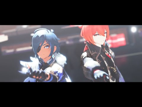 【Genshin Impact MMD】絶え間なく藍色「Diluc & Kaeya」