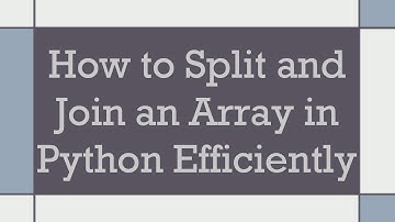 How to Split and Join an Array in Python Efficiently