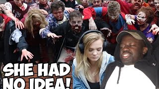 Surprising Strangers With 100 Zombies Reaction