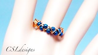Wirework goddess macrame ring