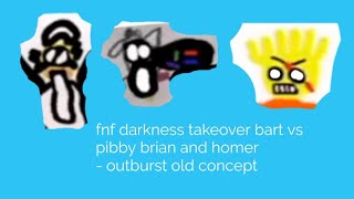 fnf darkness takeover bart vs pibby brian and homer - outburst old concept