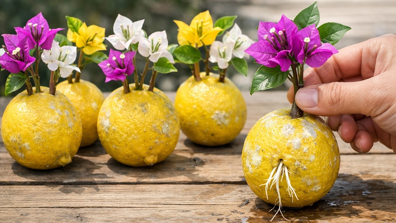 Stick 100 Bougainvillea Cuttings into a Lemon! What Will Happen?