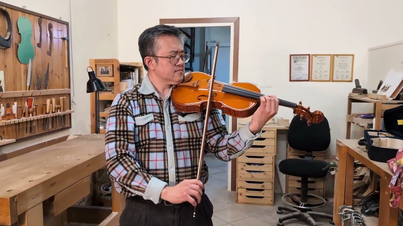 【付属品多数】Viola 39.5 ヴィオラ 新作39.5センチヴィオラ、製作家の高橋明さんに試奏していただきました
