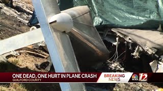 1 dead, 1 injured after small plane crashes on US 421 in Guilford County