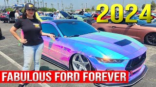 Fabulous Fords Forever 2024! Car Show: Mustang, Shelby, Cobra, Drag Racing (Irwindale Speedway)