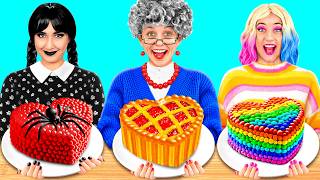 Reto De Cocina Wednesday vs Abuela | Ideas Locas Para Cocinar de TeenTeam Challenge