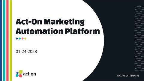 Act-On Marketing Automation Live Demo