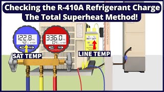 R410A Refrigerant Charge Measurement Examples on Air Conditioners! Total Superheat Method Practice!