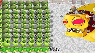 999 Gatling Pea vs Dr. Zomboss vs All Zombie in Survival Day | PvZ_Christmas_Mod_2023