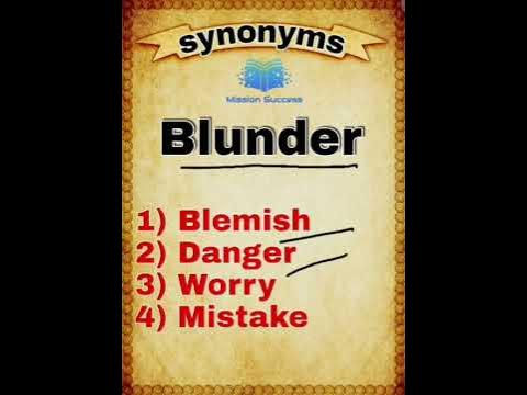 Synonym of Blunder, Similar meaning