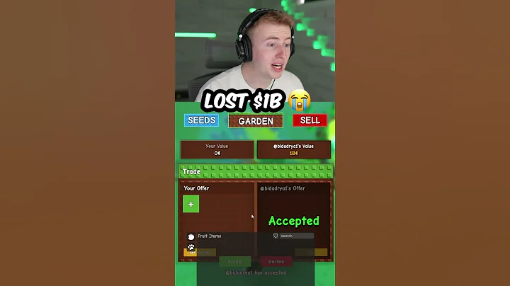 I LOST $1,000,000,000 In Roblox Grow A Garden!