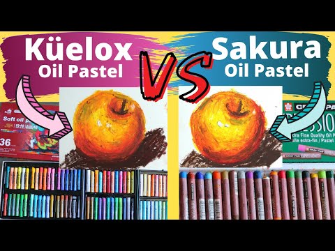 Sakura Cray-Pas Expressionist Oil Pastel VS Kuelox Oil Pastel Comparison 🖍Kuelox Oil Pastel Review