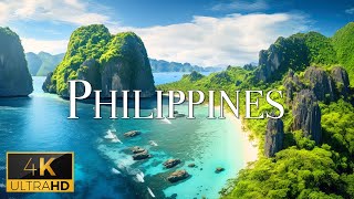 FLYING OVER PHILIPPINES (4K Video UHD) - Relaxing Music With Beautiful Nature Video For Relaxation