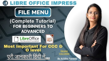 File Menu Libre office Impress (Presentation)| Option By Option  Full Tutorial In Hindi