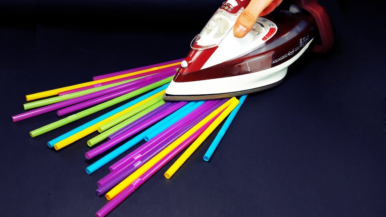 9 AWESOME DRINKING STRAW CRAFTS AND LIFE HACKS - YouTube