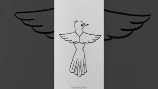 Amazing bird drawing using letter Y | How to draw bird with Y | #shorts