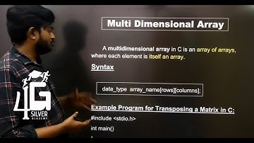 Single Dimensional array in Tamil | Multi dimensional array in Tamil | C programming in Tamil