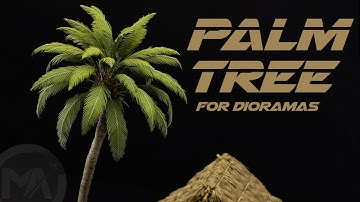 Realistic SIMPLE Palm Tree - DIY Palm 1/48 Scale Model Tutorial - Diorama