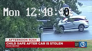 Video: Car with child inside stolen in Manchester