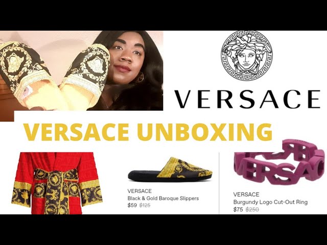 Bordenden Forbindelse Withered Versace Luxury Unboxing +Versace Robe + Versace Baroque Slippers +OnSale! -  YouTube