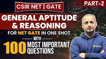 General Aptitude & Reasoning in One Shot | 100 Most Important Ques Part 2 |NPL 3.0 for CSIR NET&GATE