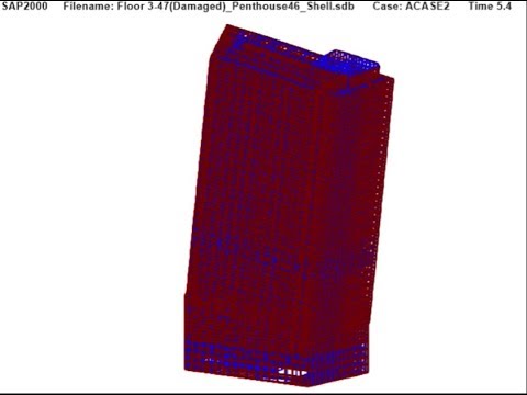 Figure 4.16 Hypothetical Failure of Columns 76 to 81 — UAF WTC 7 Draft Report