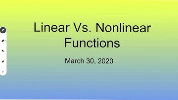 Linear vs. Nonlinear Functions Review